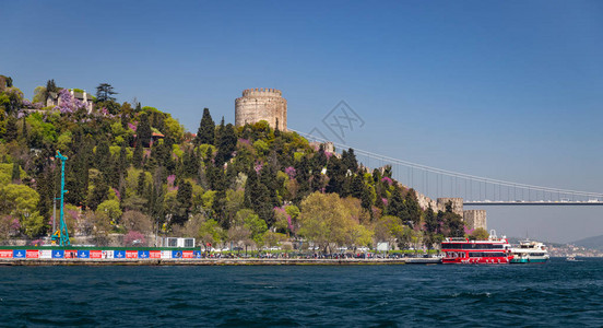 土耳其伊斯坦布尔市Bosphorus海峡沿岸Rume图片