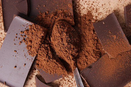一块巧克力和可黑巧克力图片
