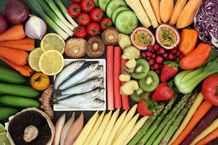 健康饮食概念的超级食品图片