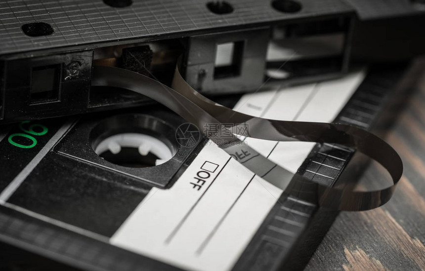 旧胶片塑料录音带图片