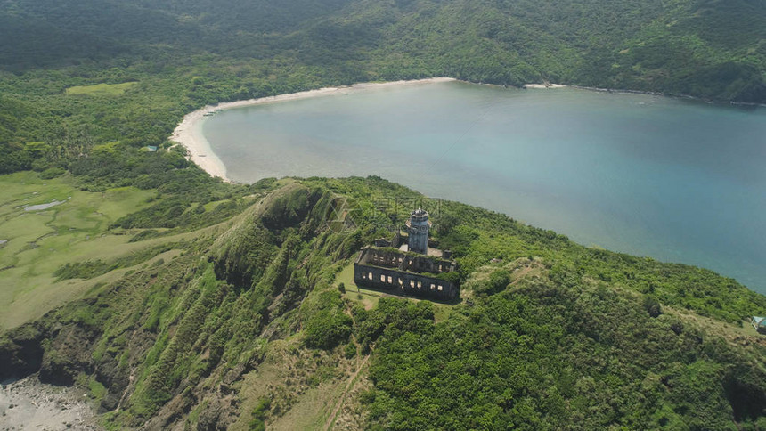 帕劳岛灯塔的空中观光图片