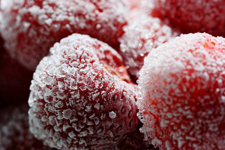 关闭冷冻草莓图片