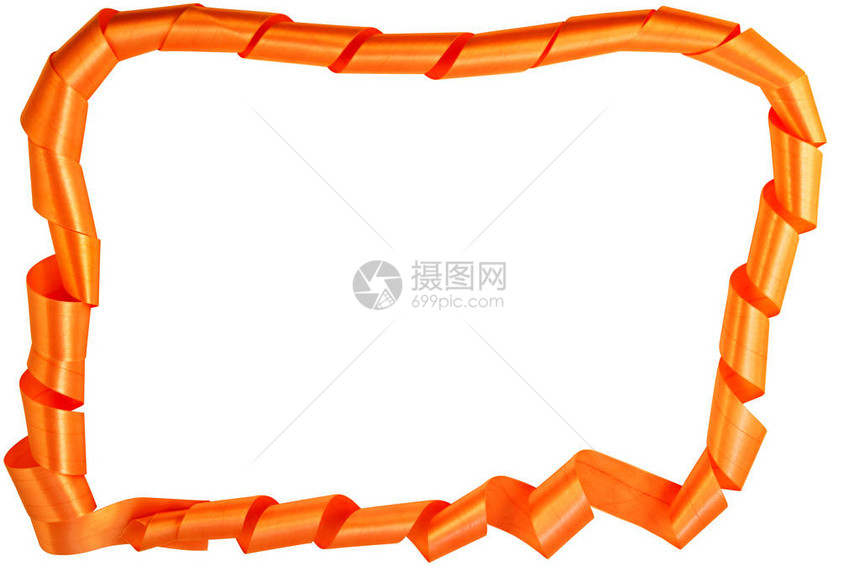 一条橙色缎面织物图片