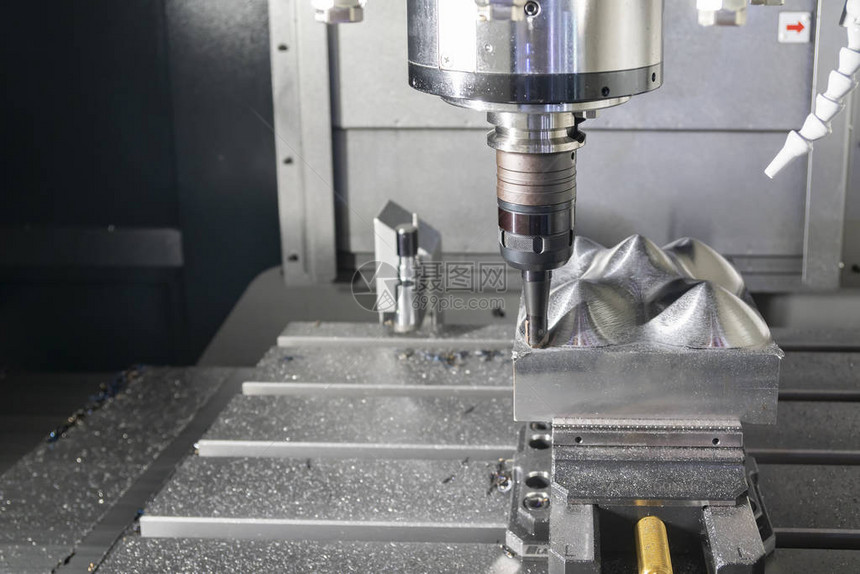 CNC磨机用指数式球末端工具切割金属模具部分图片