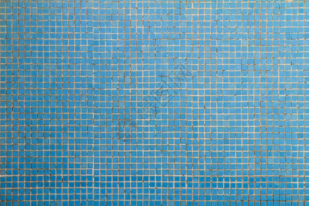 游泳池蓝色马赛克瓷砖纹理背景图片