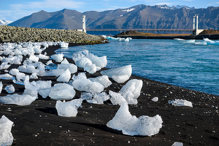冰岛Jokulsarlon冰川环礁图片
