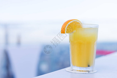 橙色鸡尾酒饮料关闭图片