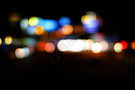 夜间城市的色彩模糊bok图片
