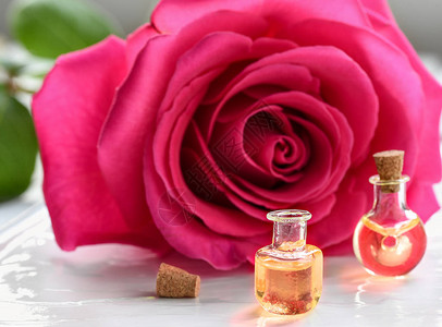 玫瑰花和必备油香高清图片
