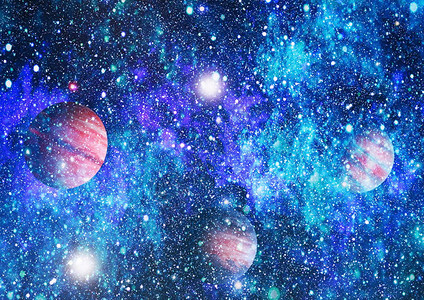外太空的行星恒星和系背景图片