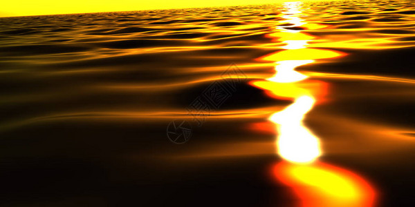 海洋黄金日落宏图片