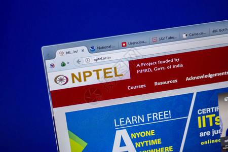 NPtel网站主页图片