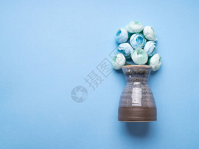 带装饰的蓝花的鲜花最小的糊图片
