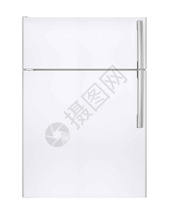 白色背景的现代冷冻器孤背景图片