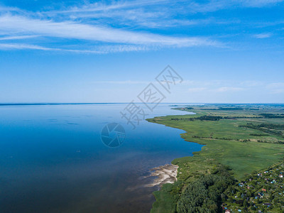 维斯瓦泻湖的鸟瞰图图片