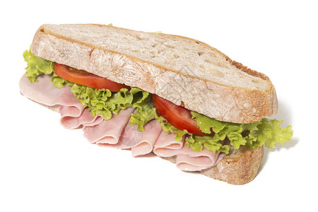 美味的三明治和火腿图片