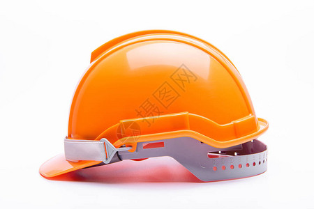 白色背景上的橙色安全帽结构图片