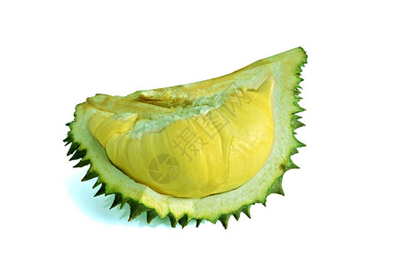 Durian有黄色金水果之王在白色图片
