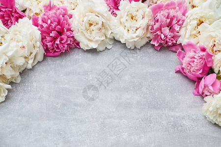 灰色背景的古典花朵生日情人节母亲日概念复制空间图片