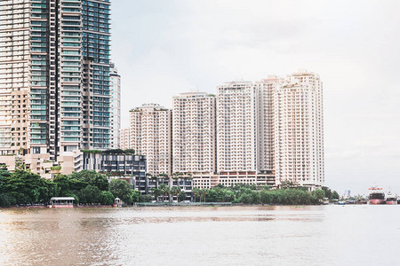 建筑连接的美丽景象Bangkokth图片