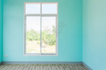 建筑房屋空室蓝色室内颜色窗内玻璃图片