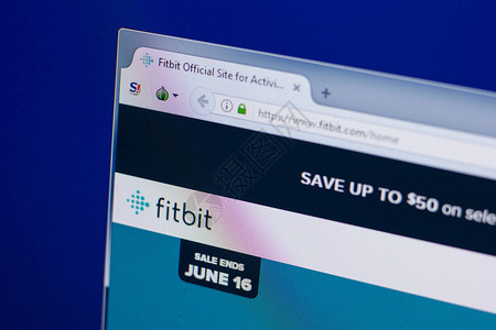 Fitbit网站主页图片