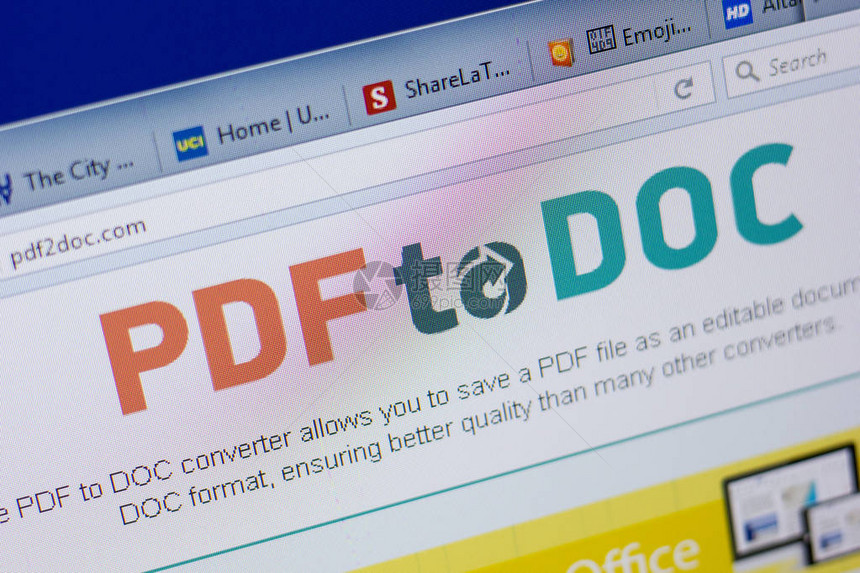 Pdf2Doc网站主页图片