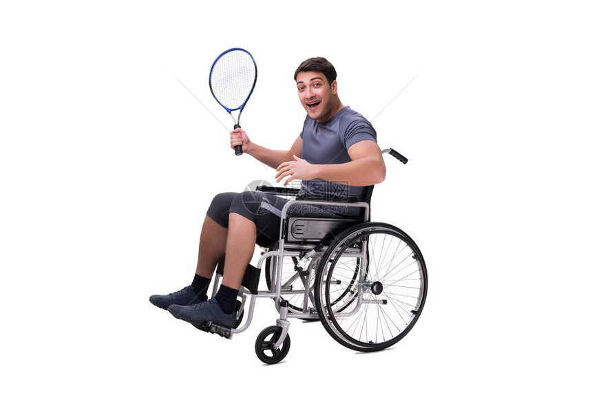 网球运动员在轮椅图片