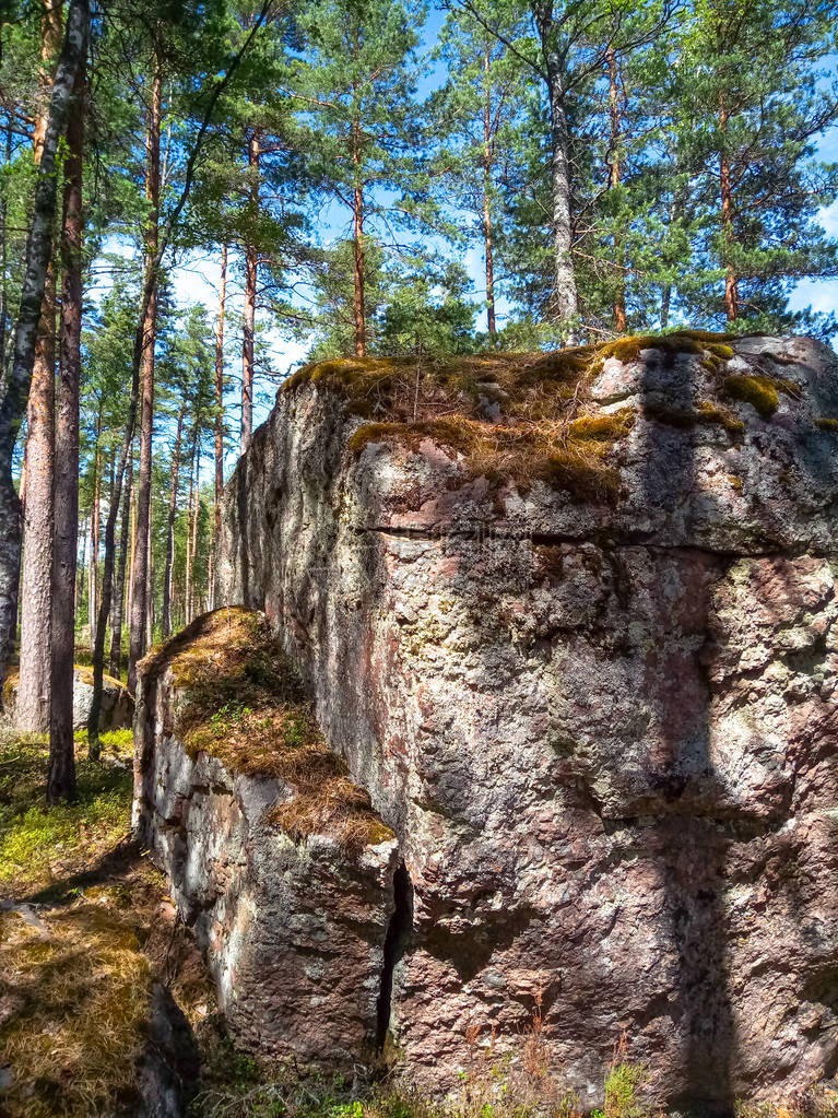 带有花岗岩巨石的斯堪的纳图片