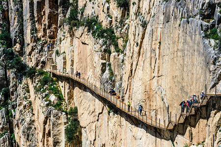 西班牙安达卢西亚乔罗峡谷陡峭图片