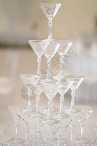 香槟杯的幻灯片在豪华的空气中暑期餐厅白色的茶图片