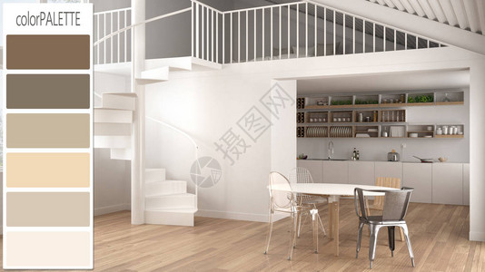 内部设计概念建筑设计师现代白色厨房图片