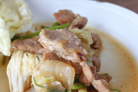 泰式白菜炒猪肉图片