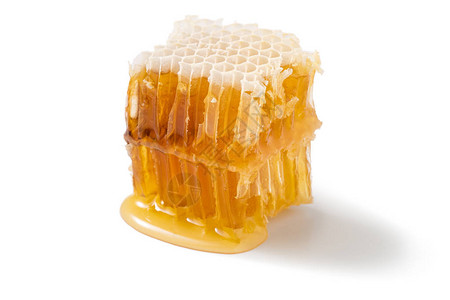 蜂窝小块带紧闭的蜂蜜按有机成分划图片