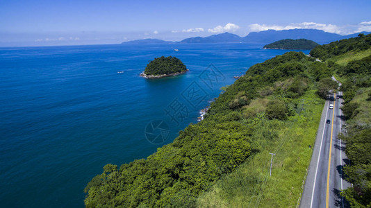 沿海公路安格拉杜斯雷到巴西南美里约背景