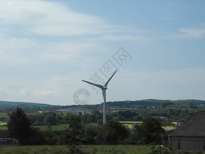利用风能产生可再生能源图片
