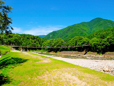 日本白河桥背景图片