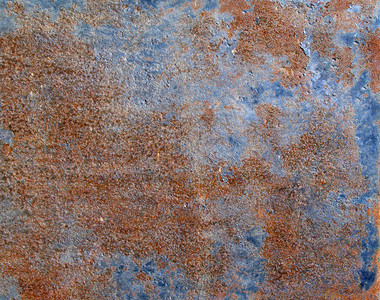 生锈的彩绘板金属质感可用作背景图片