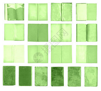 绿色书集以白色隔离绿色书图片