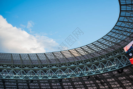 Luzhniki体育场的屋顶背景图片
