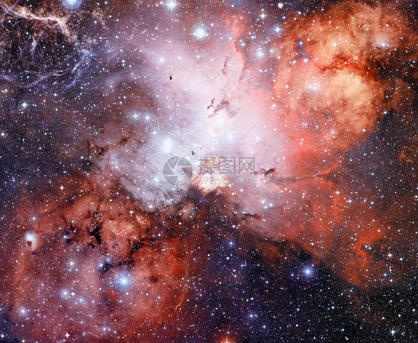 深空的明亮星云由美国航天局提图片