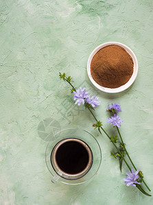 冷冻咖啡传统咖啡的替代物一种来自菊花图片