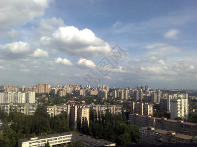 从高处看住宅楼城市全景背景图片
