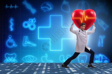 支持心血管心脏线的医图片