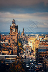 英国爱丁堡市街道屋顶景观图片