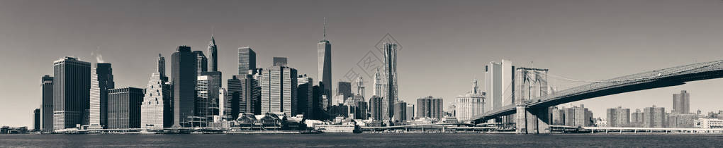 曼哈顿金融区有摩天大楼图片