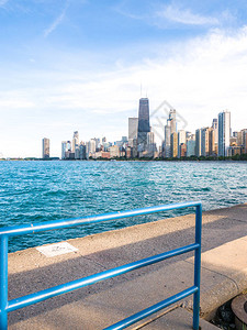 芝加哥天际线的美丽照片图片
