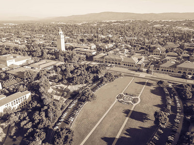 美国加利福尼亚州霍佛铁塔斯坦福大学航空观景的文调图片
