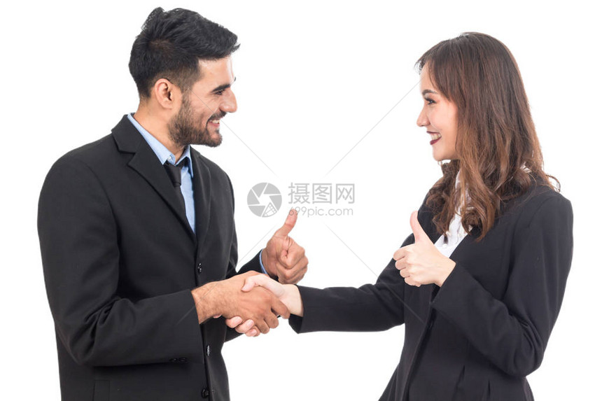 商业伙伴的握手图片