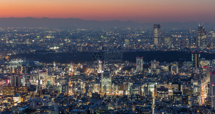 日本东京城市天际线景观图片